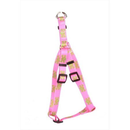 Pink And Green Skulls Step-In Harness - Extra Large